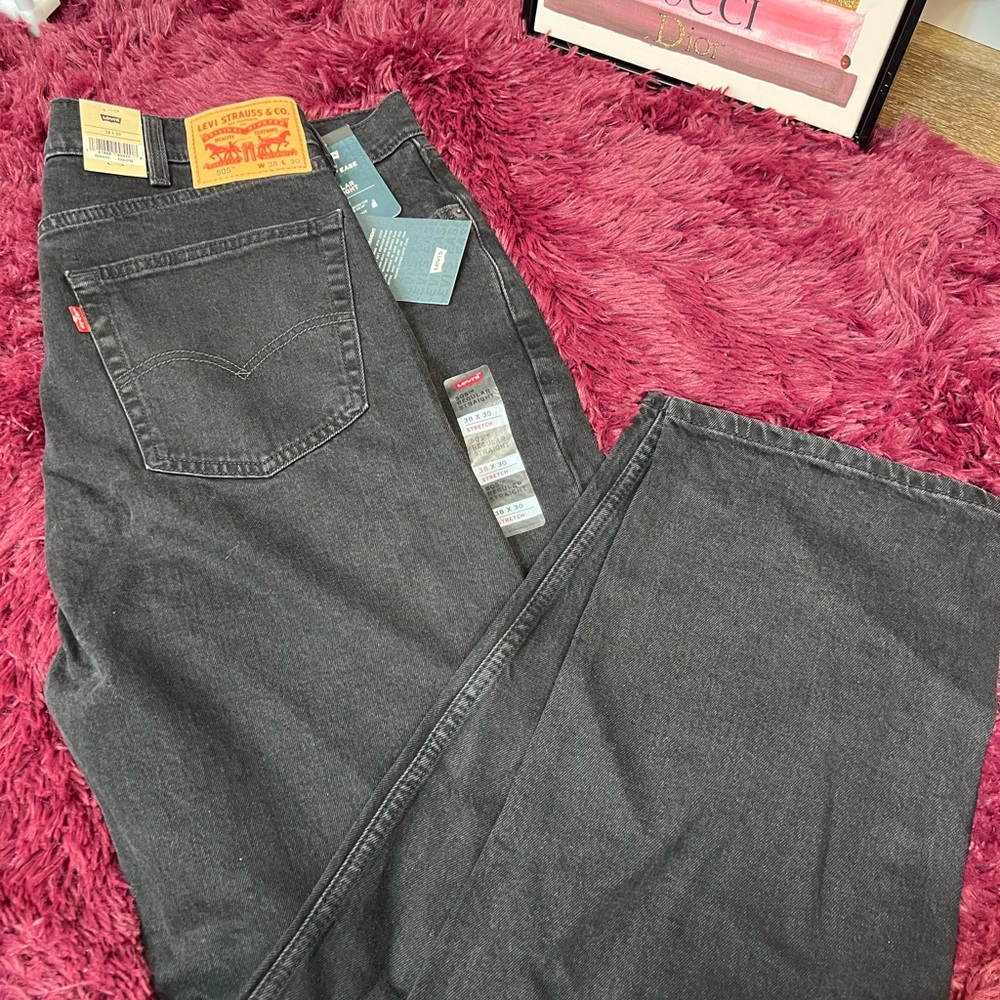 Levi's Men's Dark Gray Relaxed Jeans 38x30